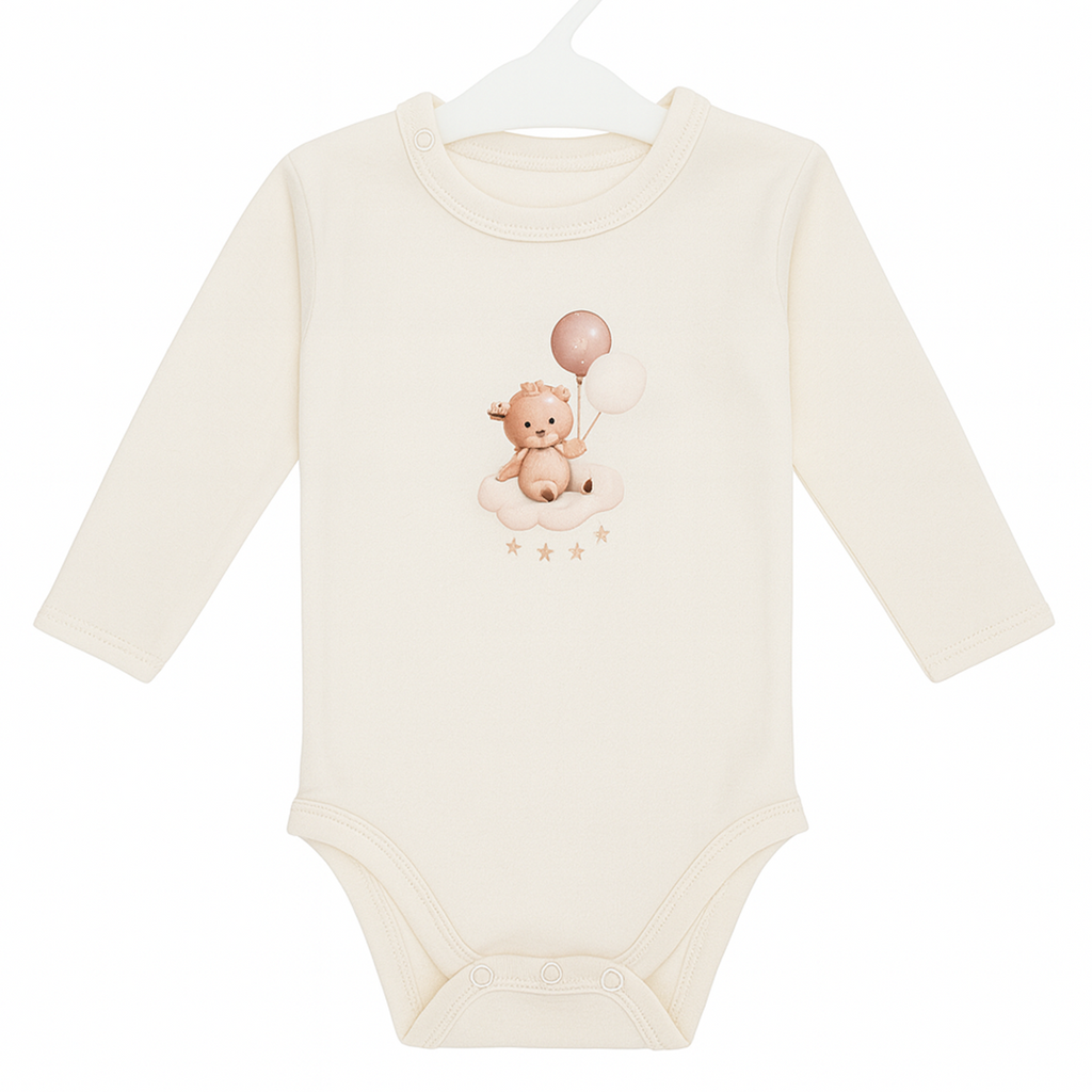Body bébé manches longues – Ultra-doux, 100% coton interlock
