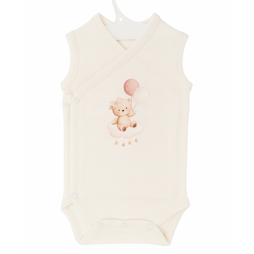 Brassière bébé sans manches croisée – Ultra-douce, 100% coton interlock