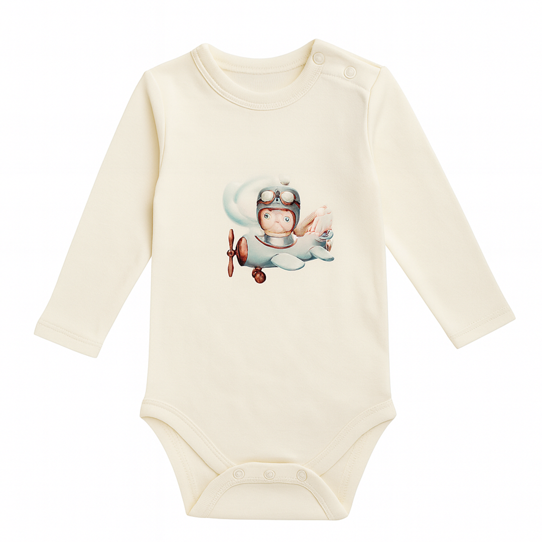 Body bébé manches longues – Ultra-doux, 100% coton interlock