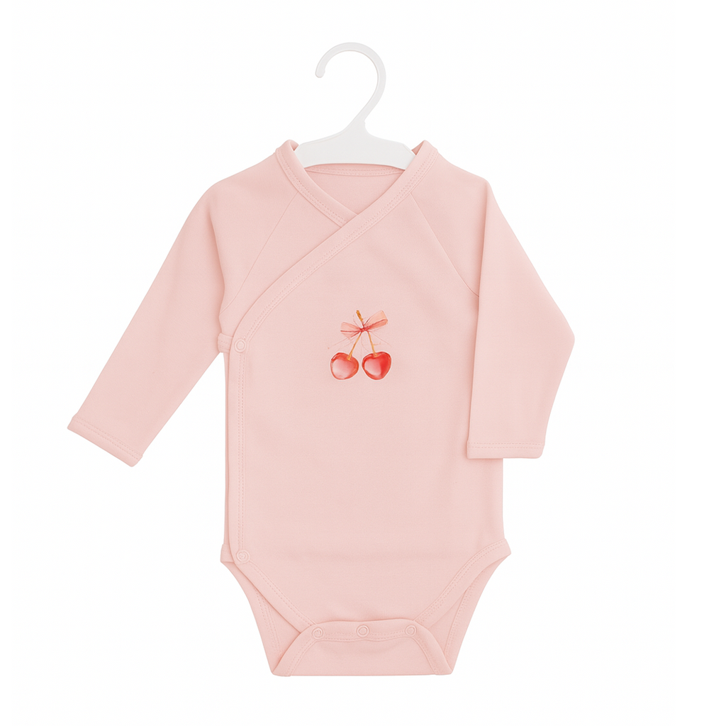 Brassière cache-cœur manches longues – 0 à 3 mois