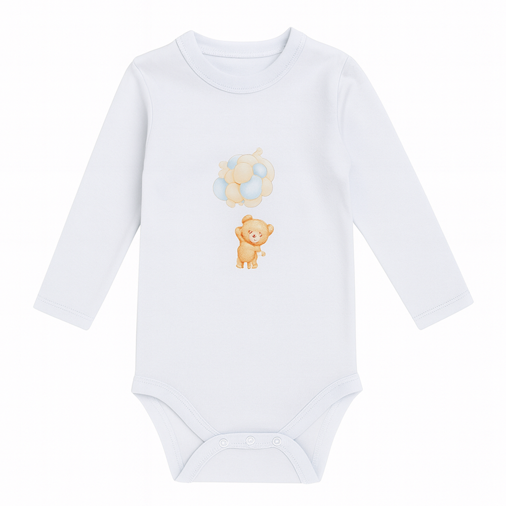 Body bébé manches longues – Ultra-doux, 100% coton interlock