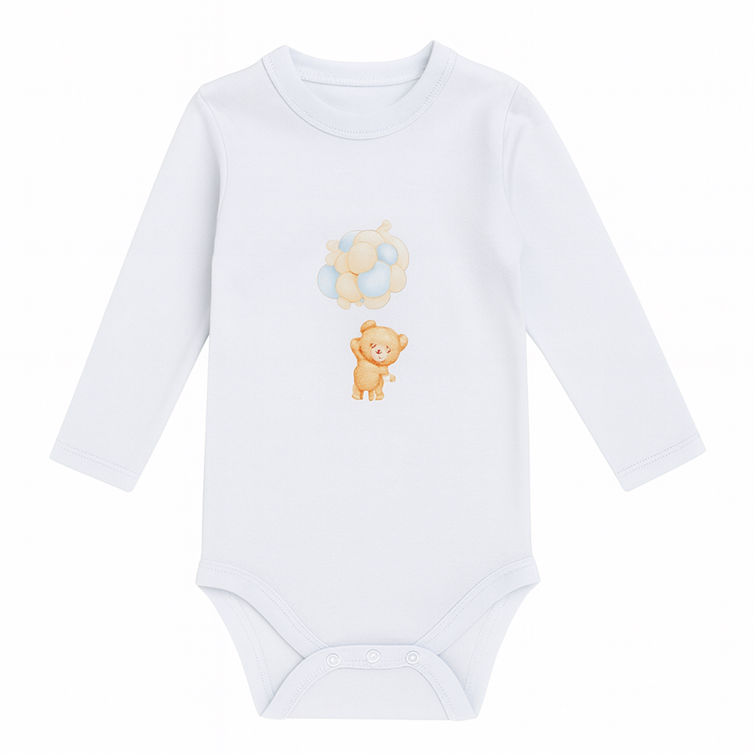 Body bébé manches longues – Ultra-doux, 100% coton interlock