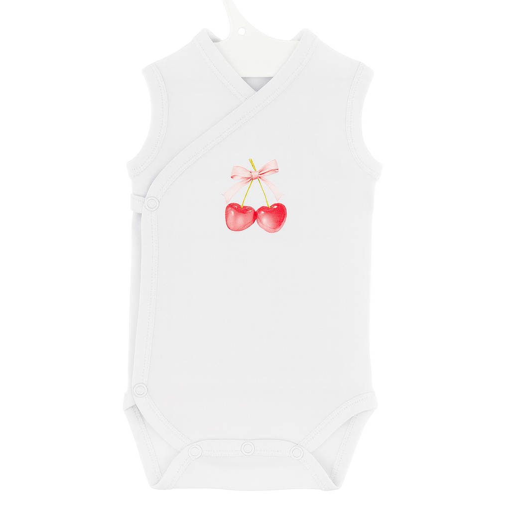 Brassière bébé sans manches croisée – Ultra-douce, 100% coton interlock