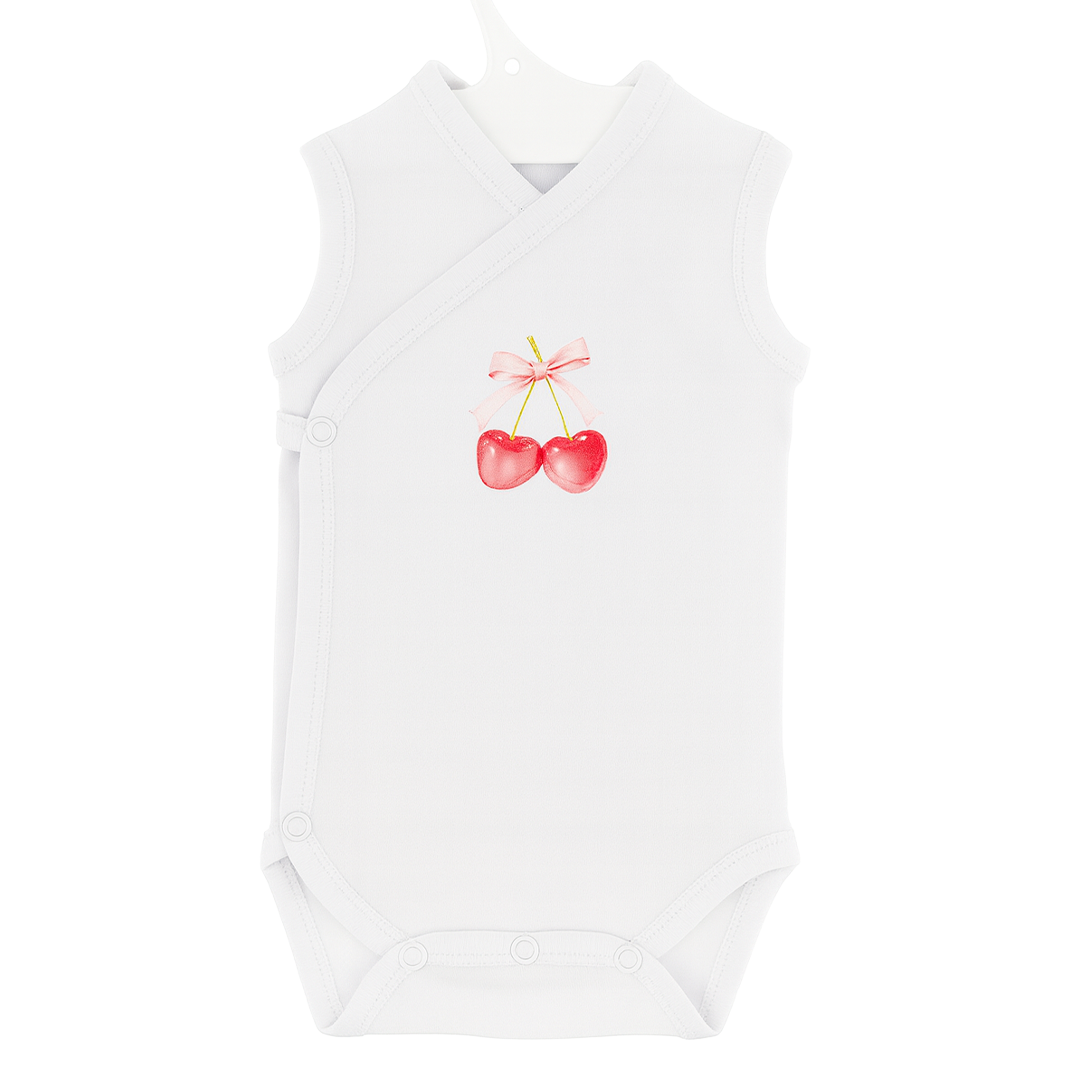 Brassière bébé sans manches croisée – Ultra-douce, 100% coton interlock