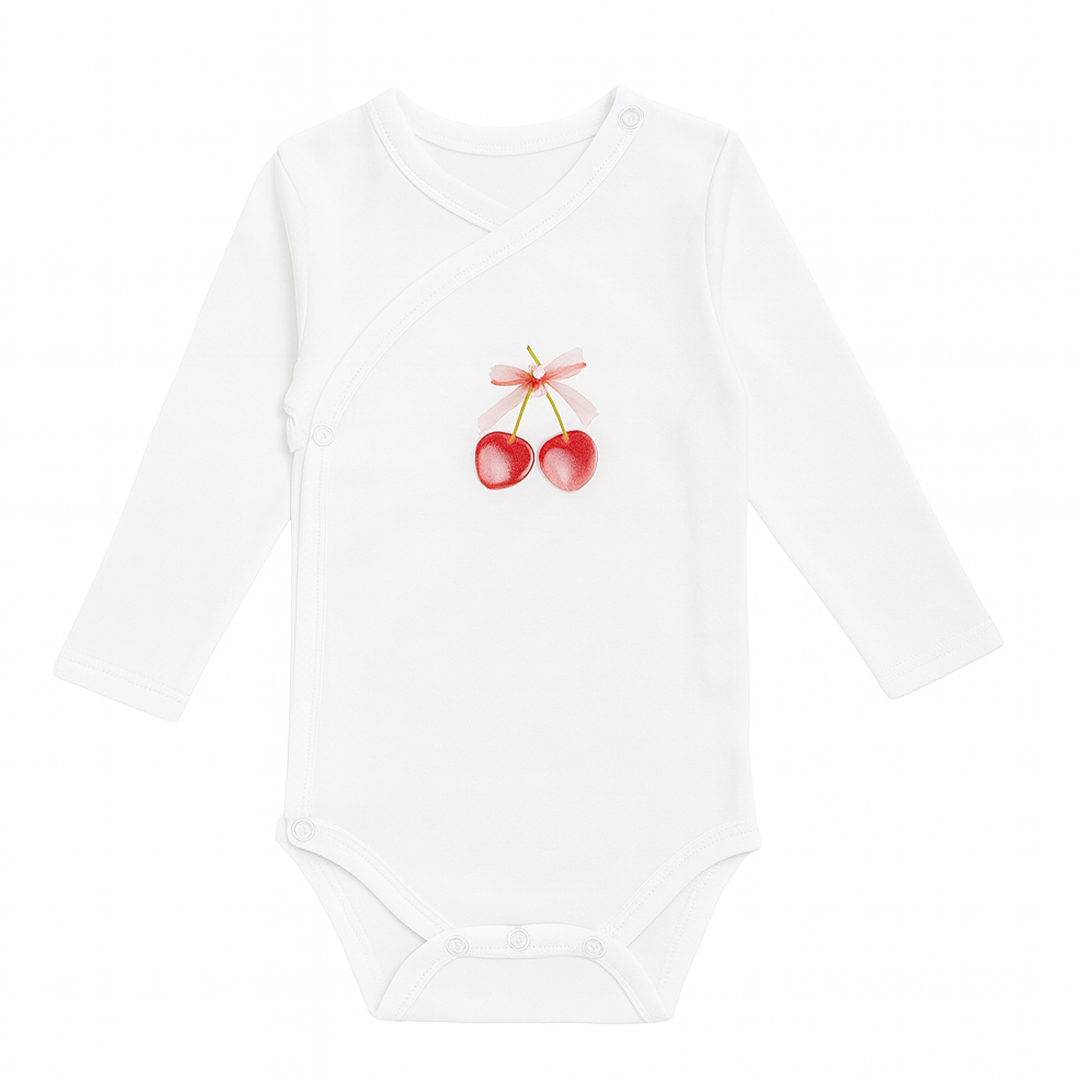 Brassière cache-cœur manches longues – 0 à 3 mois