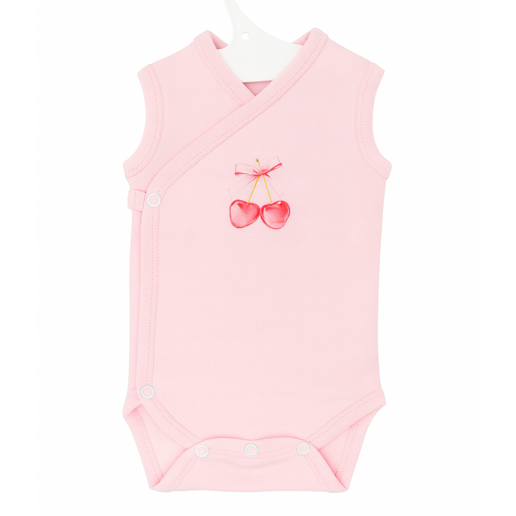 Brassière bébé sans manches croisée – Ultra-douce, 100% coton interlock