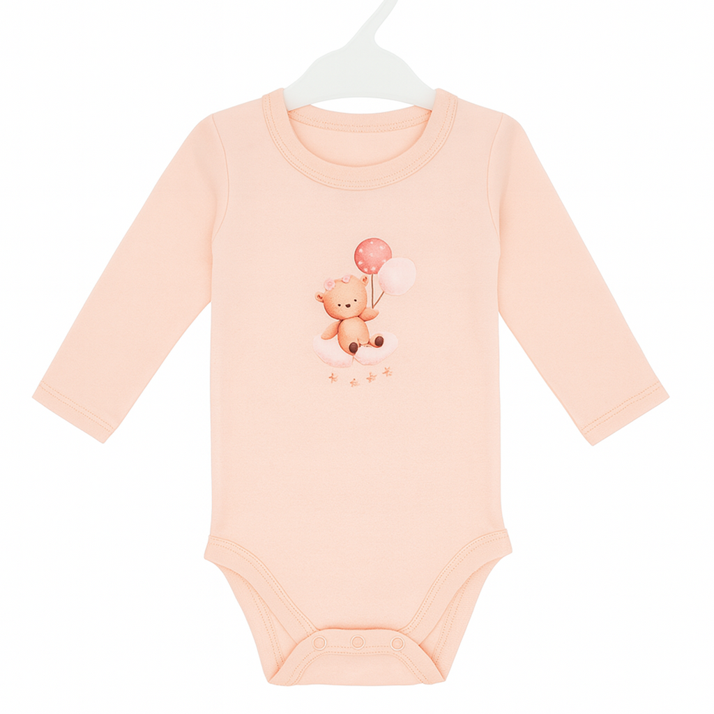 Body bébé manches longues – Ultra-doux, 100% coton interlock